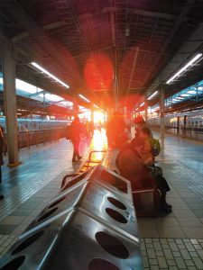 ある日の調査帰りに見た夕日